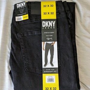NWT DKNY straight fit stretch jeans 34x32, 32x32  Black